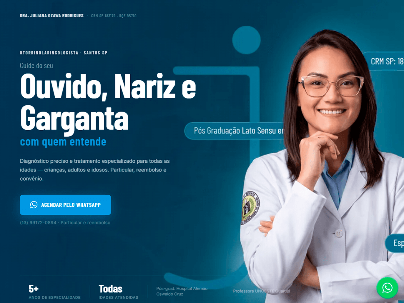 Landing page para Medicina — Dra. Juliana Ozawa