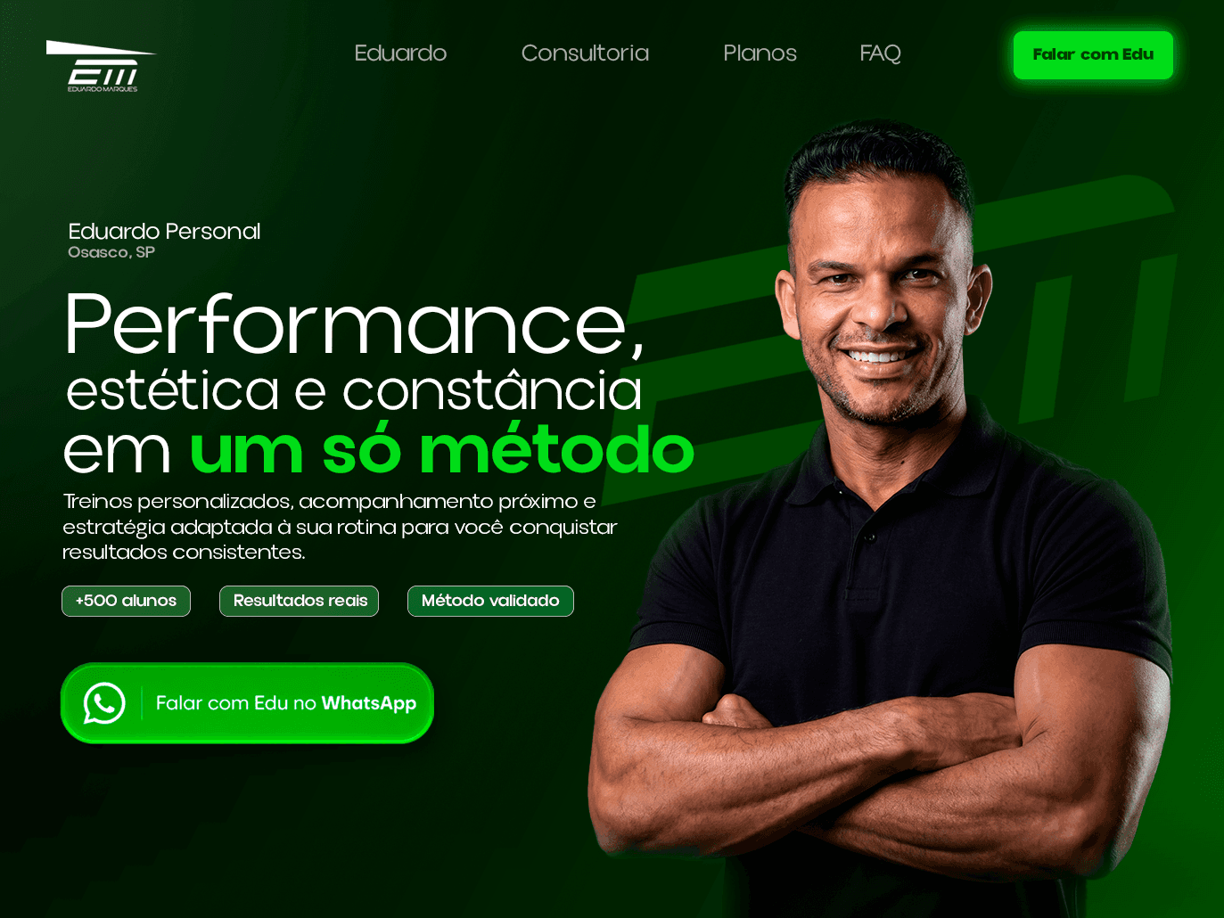 Landing page para Personal Trainer — Eduardo Marques